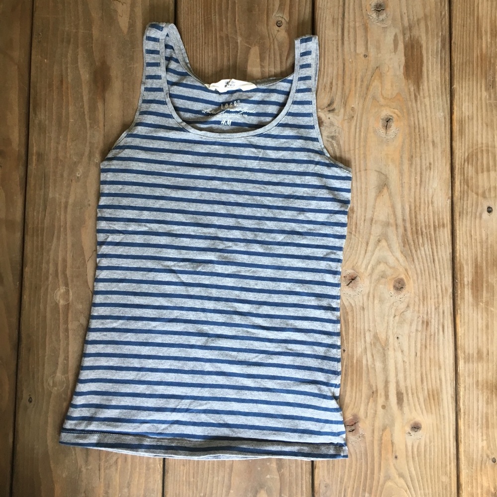 🌼 3/$15 🌼 H&M Blue and Grey Tank Top S